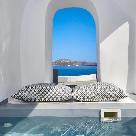 Elegant Santorini House 1 Bedroom Caldera View-outdoor Hot Villa