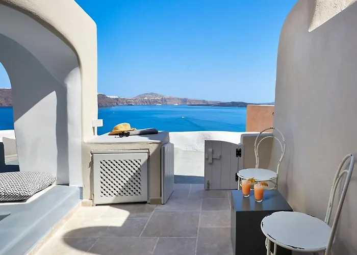 Elegant Santorini House 1 Bedroom Caldera View-outdoor Hot Willa