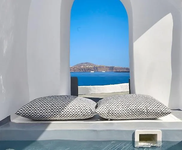 Elegant Santorini House 1 Bedroom Caldera View-outdoor Hot Willa