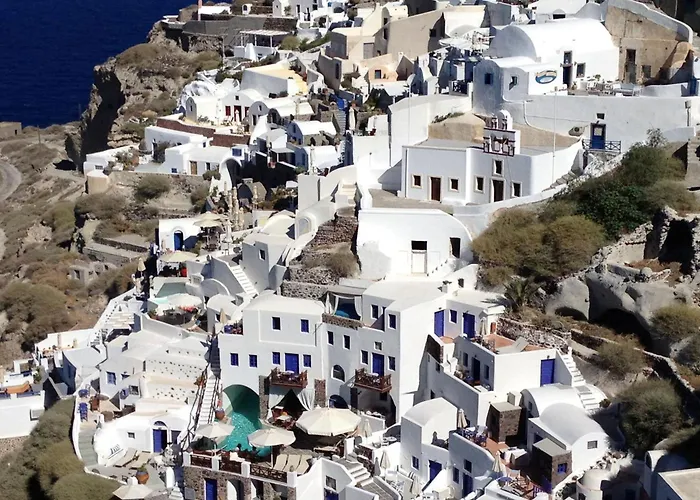 Elegant Santorini House 1 Bedroom Caldera View-outdoor Hot Willa