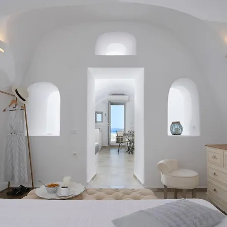 Elegant Santorini House 1 Bedroom Caldera View-outdoor Hot Villa *